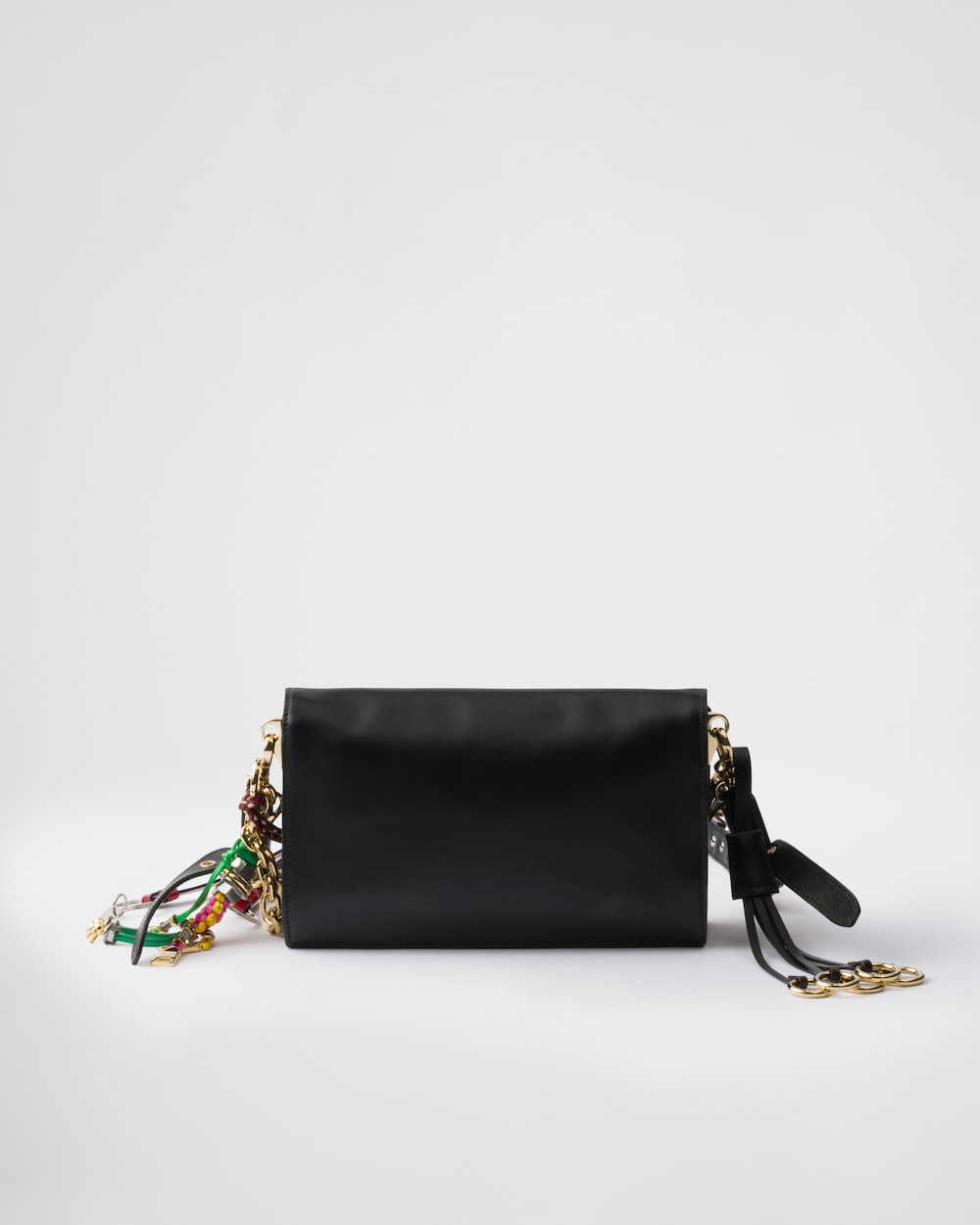 Prada Soft Sound Small Leather Shoulder Bag With Charms - Image 6